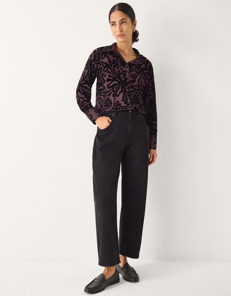 Debe Devoré Shirt, Purple (PURPLE), large