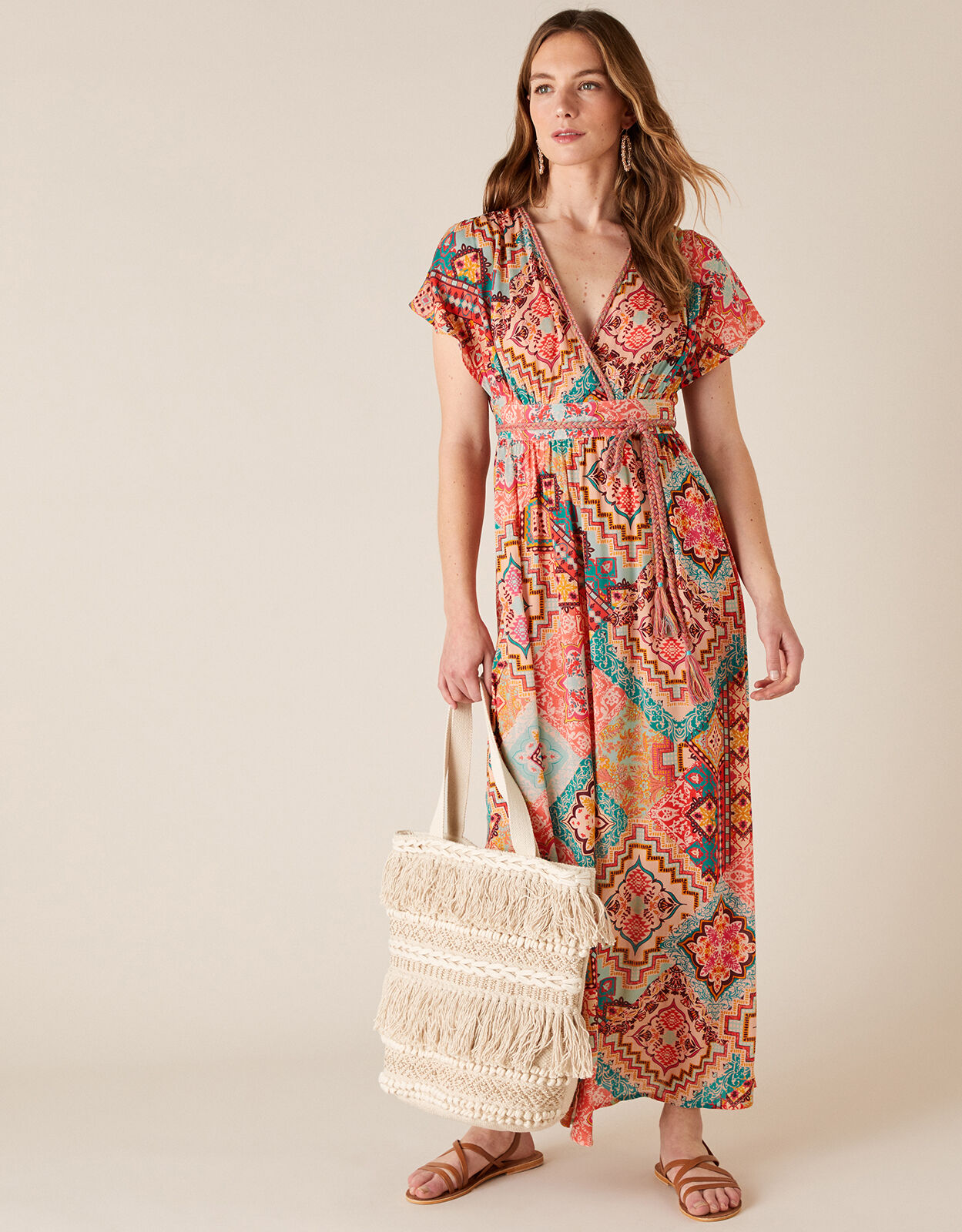 Monsoon orange deals maxi dress