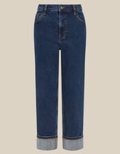 Tabitha Turn Up Jeans, Blue (MID AUTHENTIC BLUE), large