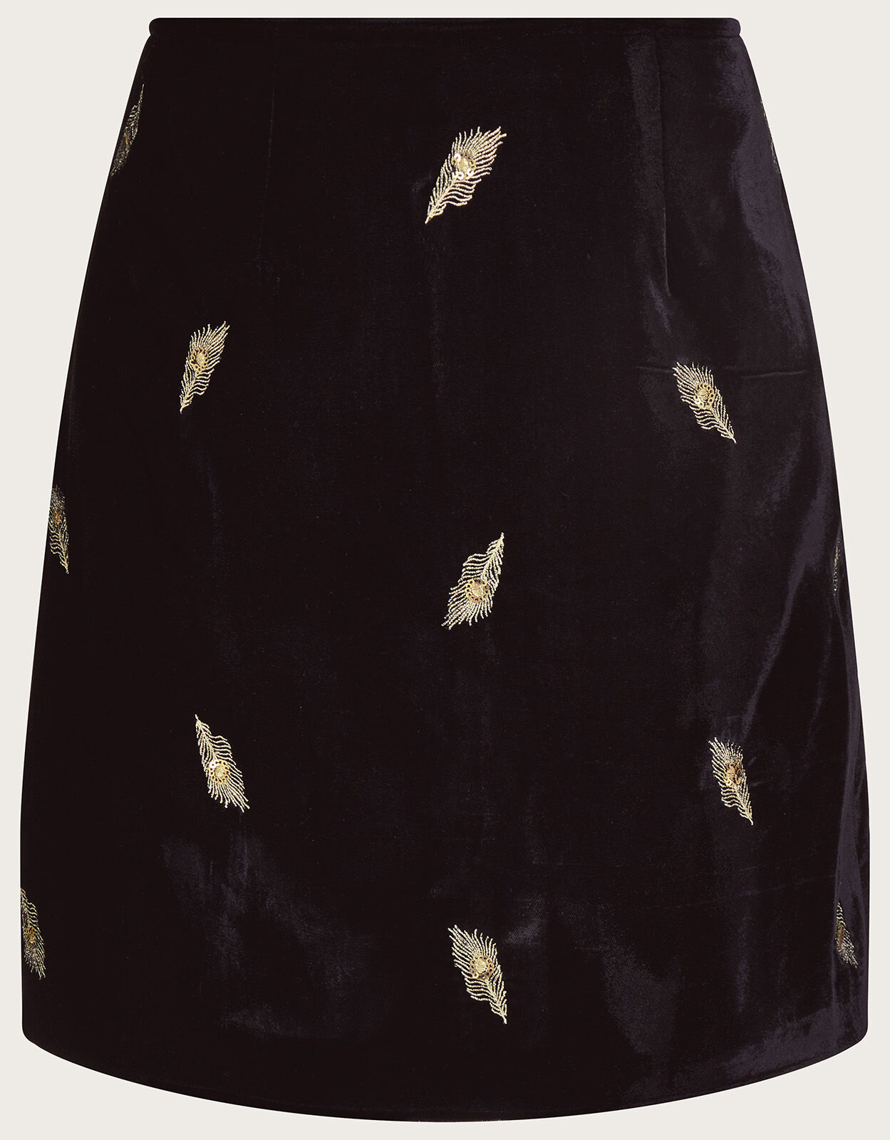Velvet embellished skirt cheap