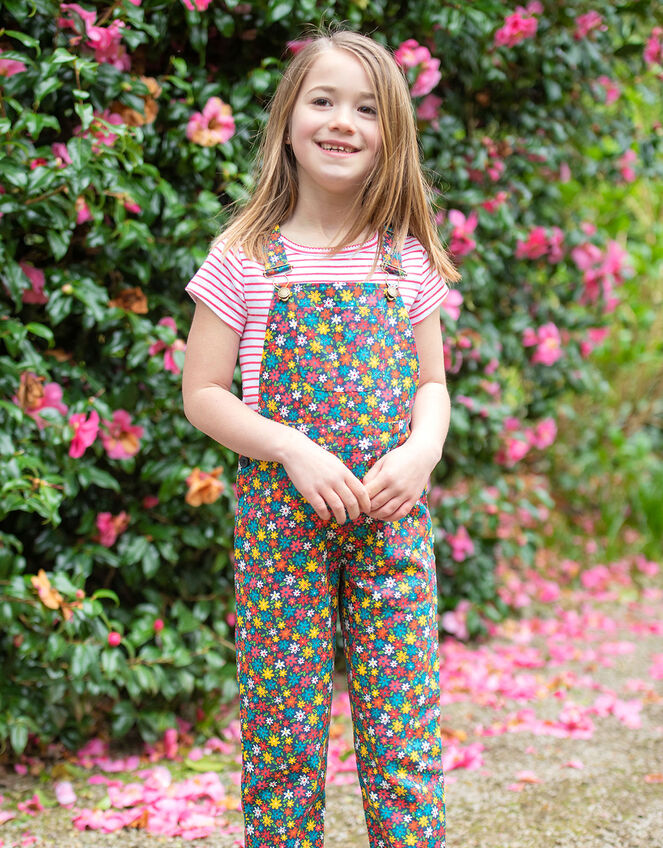 Frugi Hebe Dungarees, Multi (MULTI), large