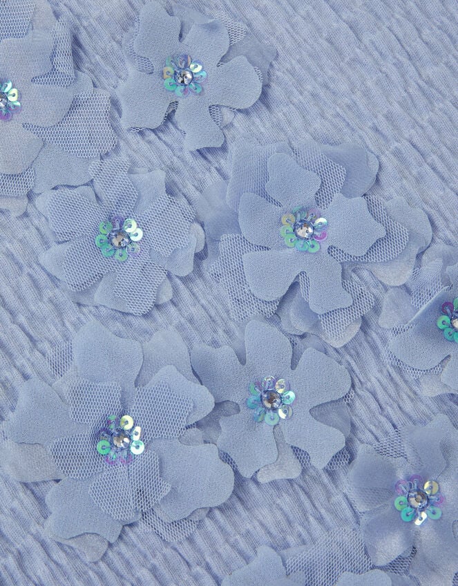 Embellished Floral Appliqu&eacute; Top, Blue (BLUE), large