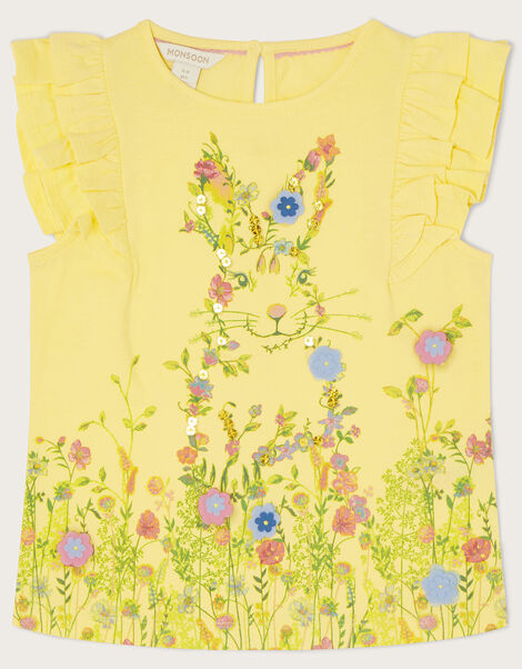 Embellished Bunny T-Shirt  Yellow, Yellow (YELLOW), large