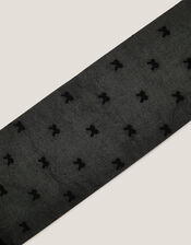 30 Denier Semi-Sheer Bow Tights, Black (BLACK), large