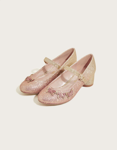 Ombre Butterfly Heels Gold, Gold (GOLD), large