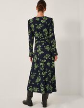 Joules Long Sleeve Jersey Midi Dress, Blue (NAVY), large