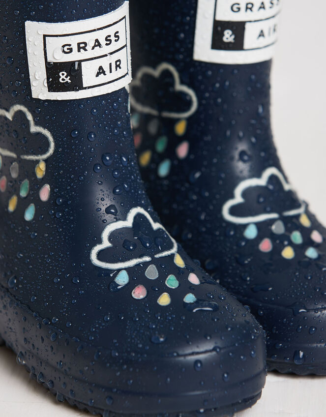 Grass and Air Colour-Revealing Wellies, Blue (NAVY), large