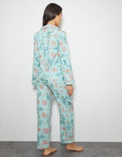 Celeste Celestial Print Pyjama Set, Teal (TEAL), large