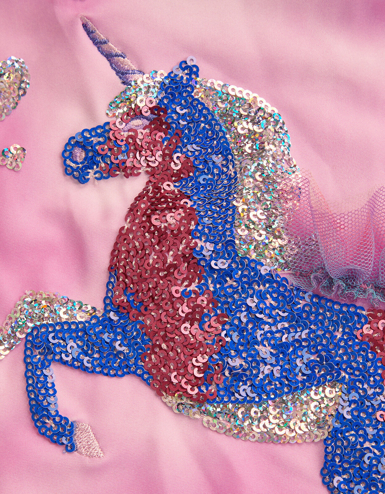 Embellished Unicorn Swimsuit Pink