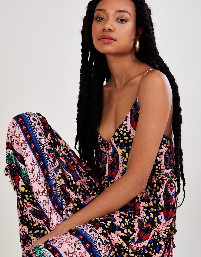 Strappy Print Maxi Dress in LENZING™ ECOVERO™, Multi (MULTI), large