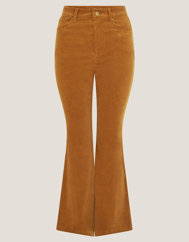 Cassidy Corduroy Flare Trousers, Camel (CAMEL), large