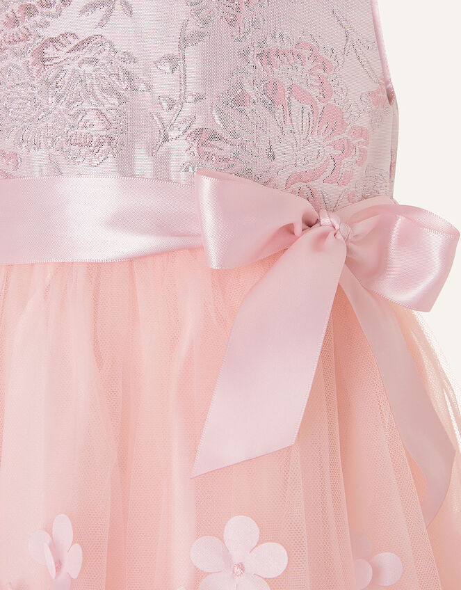 Baby Ivy Jacquard Petal Dress , Pink (PINK), large