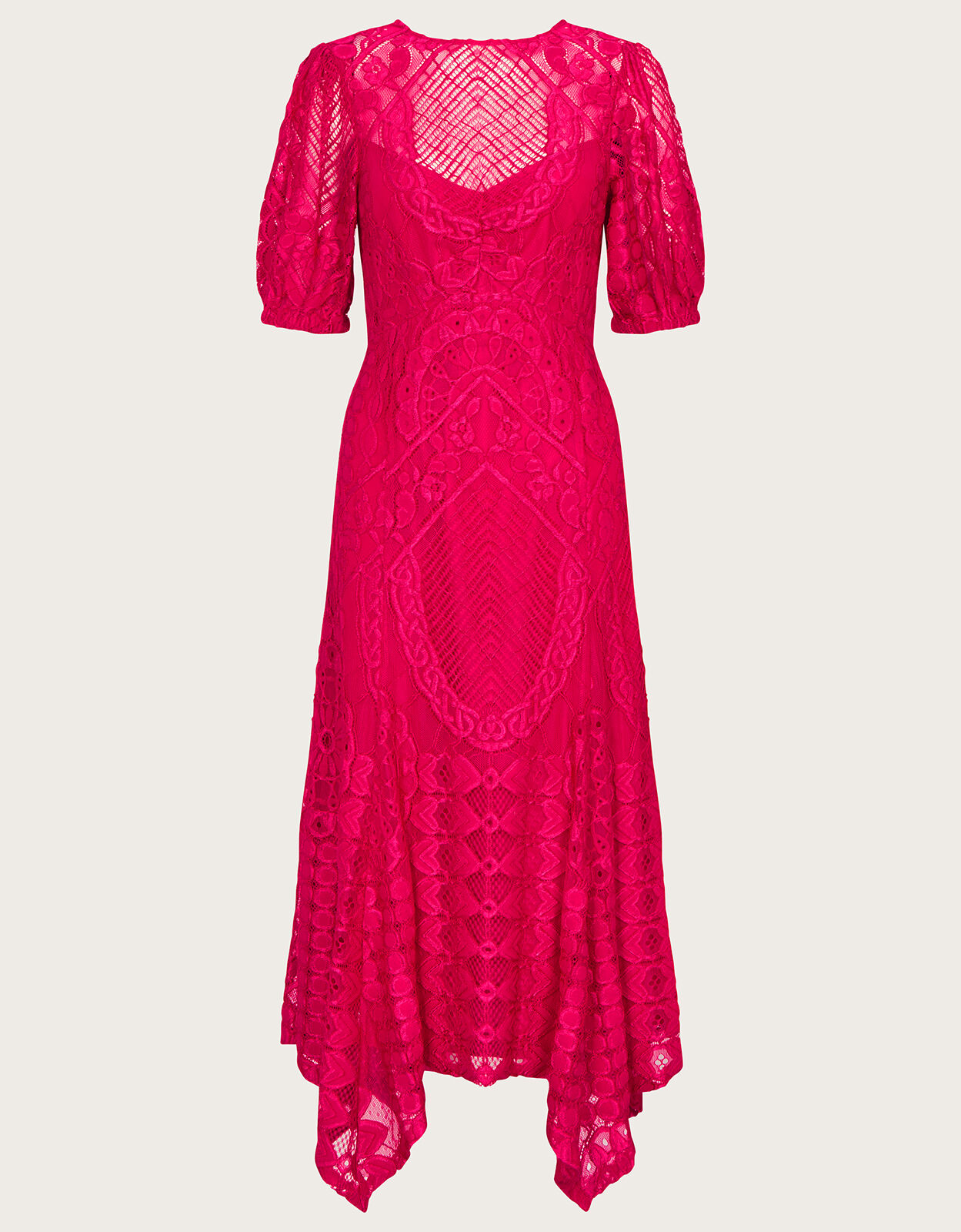Monsoon red lace dress store