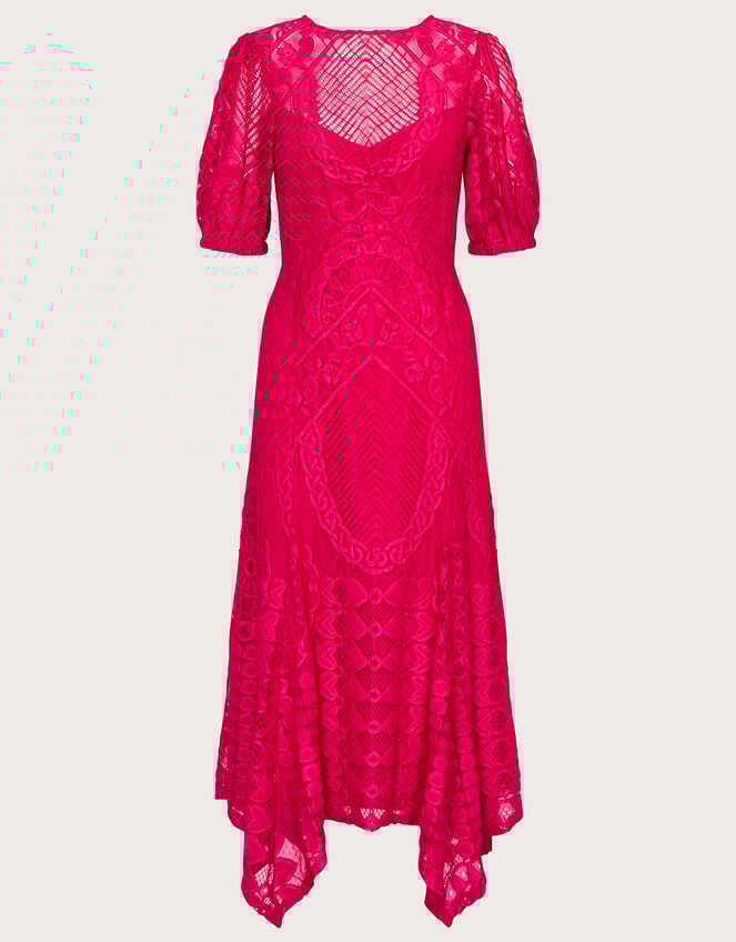 Embeth Lace Hanky Hem Dress, Pink (PINK), large