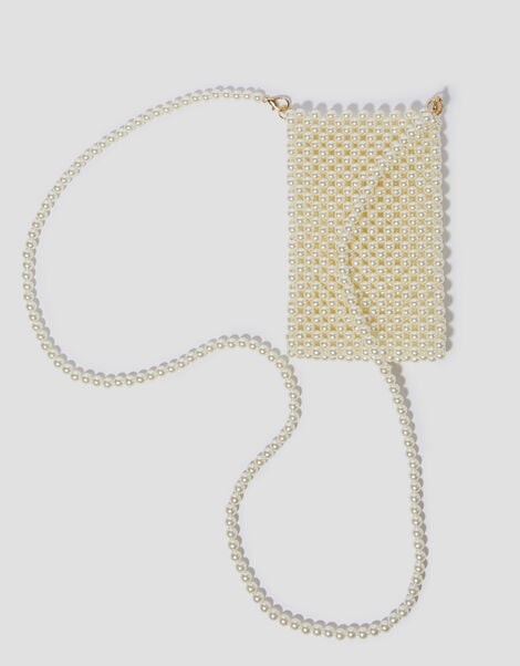 Embellished Pearl Phone Bag, , large