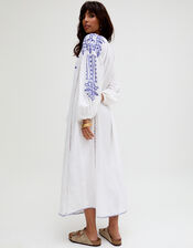 Raffya Aurelia Embroidered Kaftan, White (WHITE), large