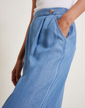 Peri Wide Leg Trousers, Blue (DENIM BLUE), large