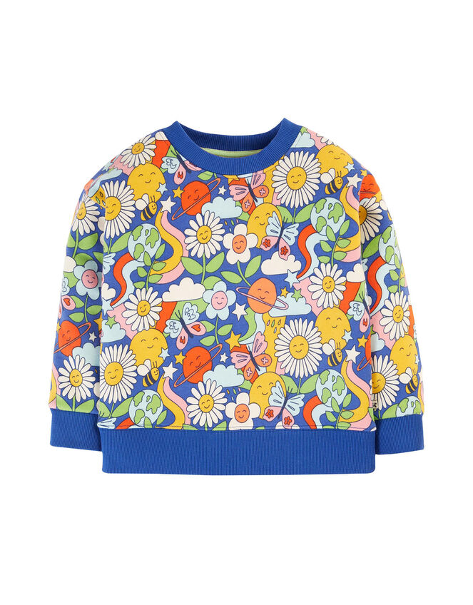 Frugi Retro Print Jumper , Multi (MULTI), large