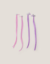4-Pack Unicorn Faux Hair Clips, , large