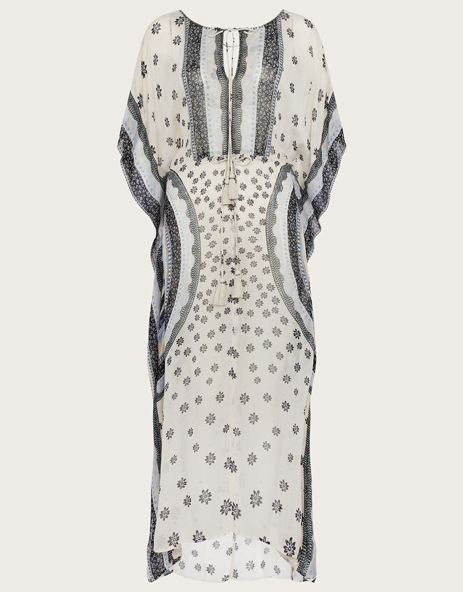 Circle Print Maxi Kaftan in LENZING™ ECOVERO™, Ivory (IVORY), large
