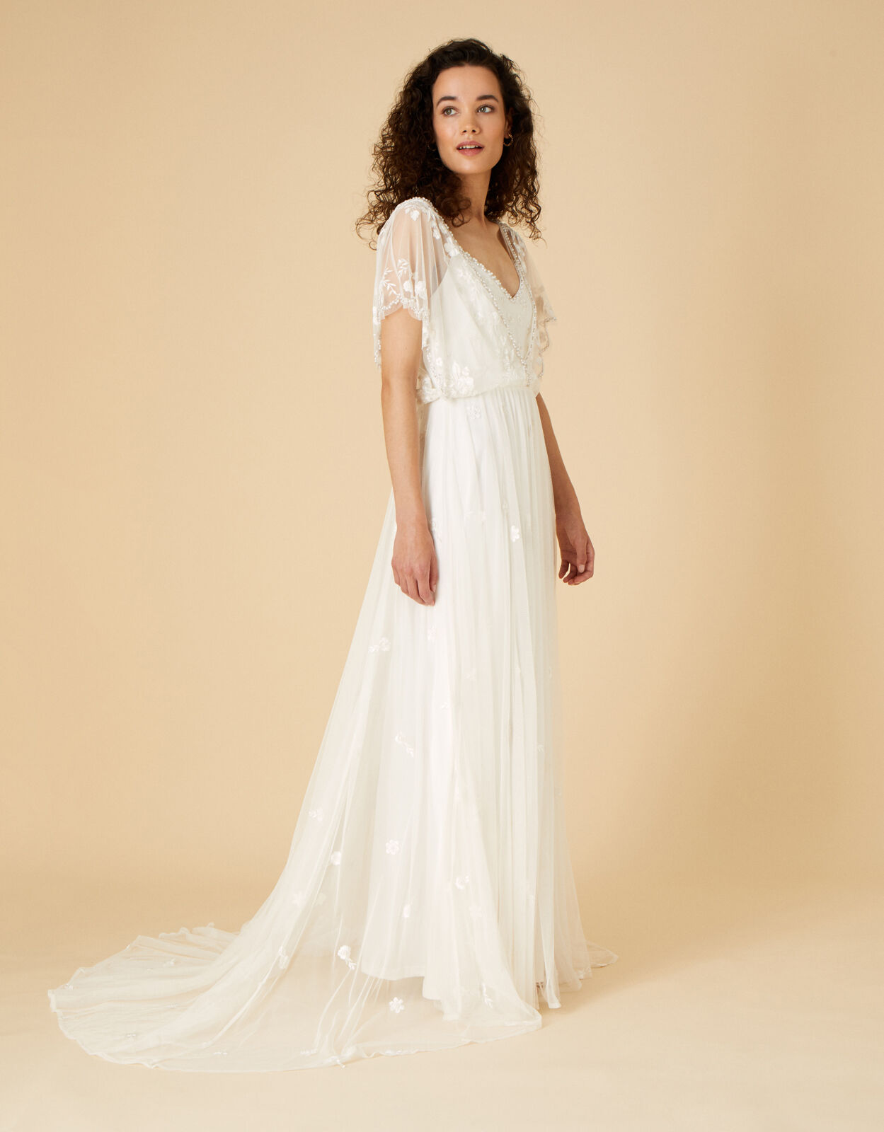 Merle Blouson Bridal Maxi Dress Ivory 
