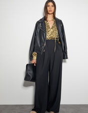 Lena Leopard Blouse, Gold (GOLD), large