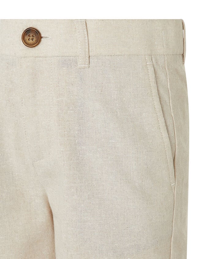 Sebastian Smart Shorts in Linen Blend, Natural (STONE), large