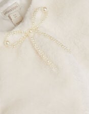 Marie Bow Faux Fur Shrug, Ivory (IVORY), large