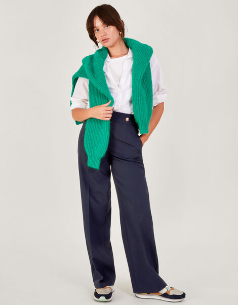 Bridget Military Detail Trousers , Blue (NAVY), large
