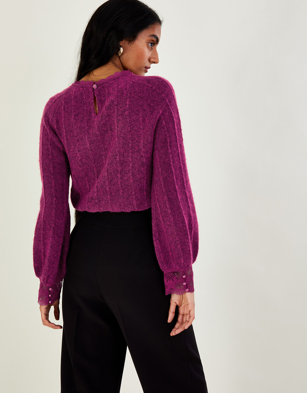 Lace outlet trim jumper