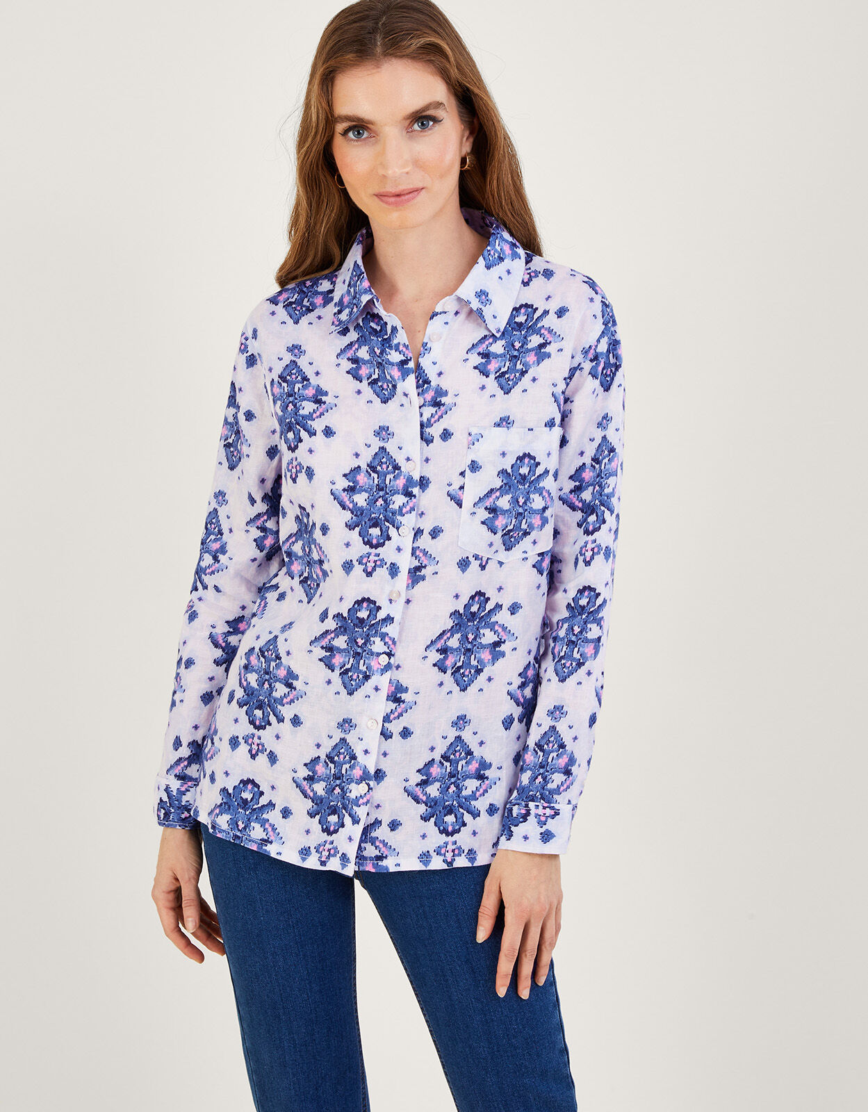 Monsoon linen sales tops