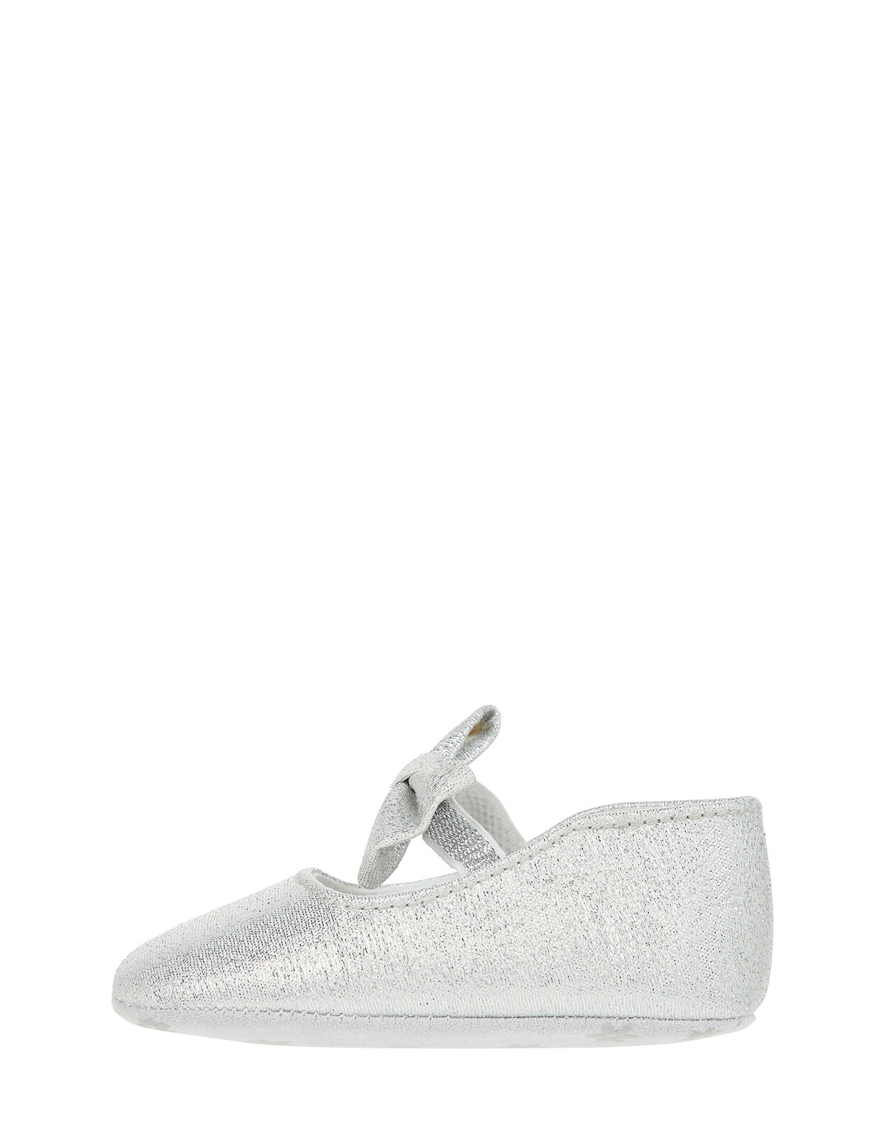 silver baby booties