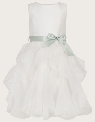 Cannes Organza Ruffle Dress, Ivory (IVORY), large