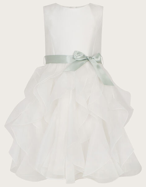 Cannes Organza Ruffle Dress Ivory, Ivory (IVORY), large