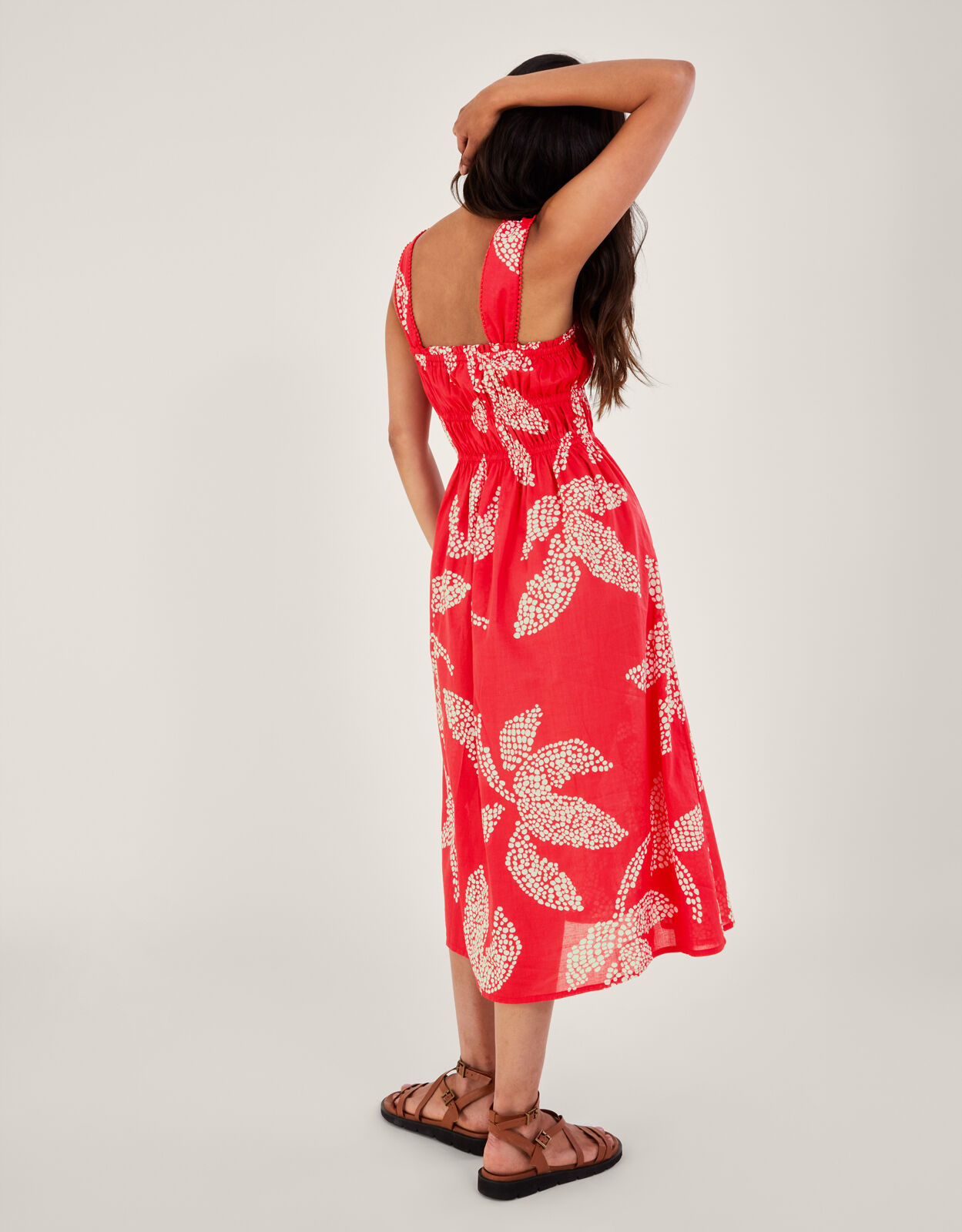Red midi sundress store