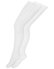 Glitter Heart and Polka-Dot Tights Set of Two, Multi (MULTI), large