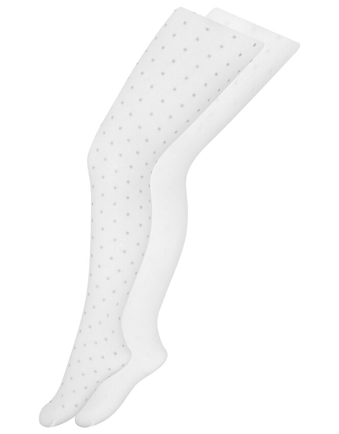 Glitter Heart and Polka-Dot Tights Set of Two, Multi (MULTI), large