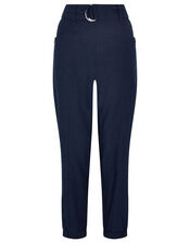 Smart Joggers in Linen Blend, Blue (NAVY), large