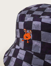 Reversible Check Bucket Hat, Black (BLACK), large
