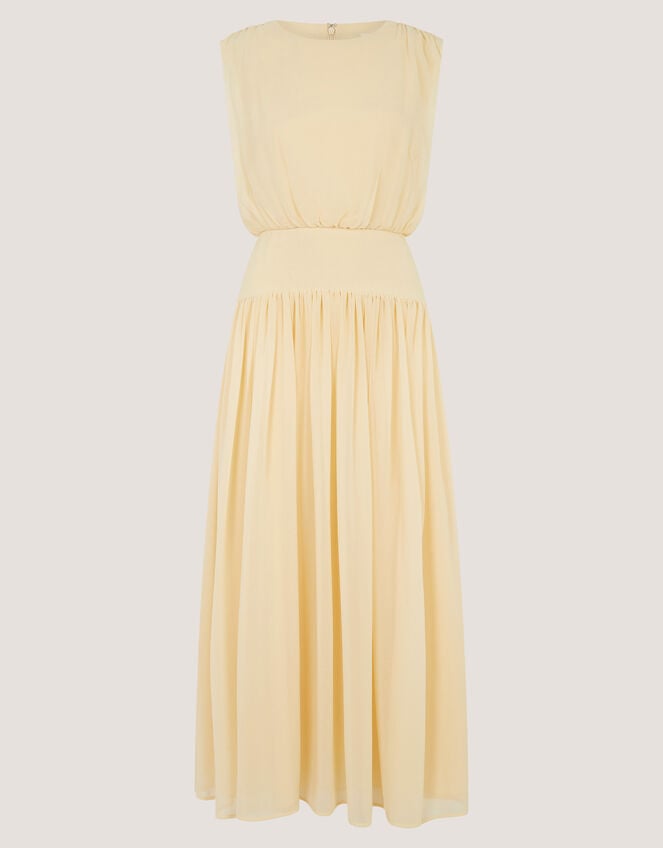 Georgia Drop Hem Midi Dress, Yellow (YELLOW), large