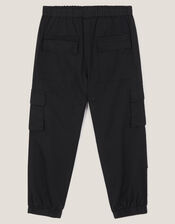 Plain Cargo Trousers, Black (BLACK), large