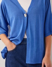 Beth Single Button Cardigan, Blue (BLUE), large