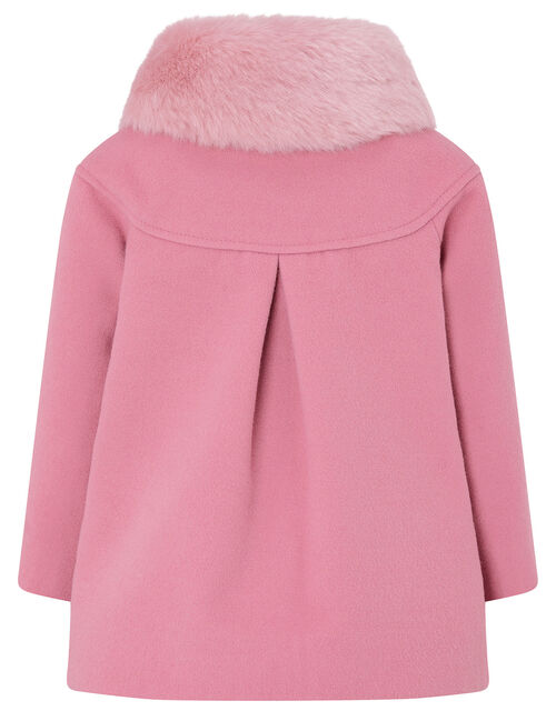 Baby Heart Pocket Coat Pink Girl, Baby Girl Winter Coats Monsoon
