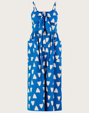 Triangle Batik Dye Cami Dress , Blue (BLUE), large