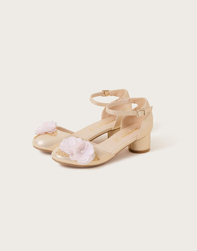 Ella Rose Corsage Two-Part Heels Gold, Gold (GOLD), large