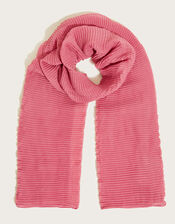 Pleated Scarf with Recycled Polyester, Pink (ROSE), large