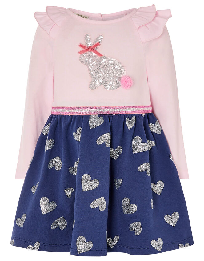 Baby Bunny 2-in-1 Dress in Organic Cotton, Blue (NAVY), large