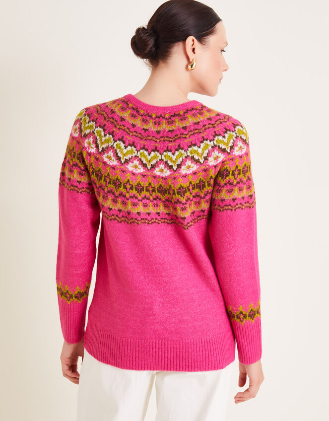 Fern Fair Isle Jumper Pink | Jumpers | Monsoon Global.