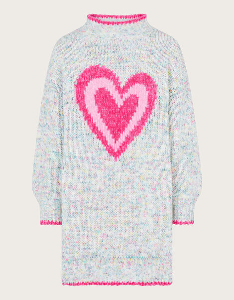 Heart Longline Jumper, Grey (GREY), large