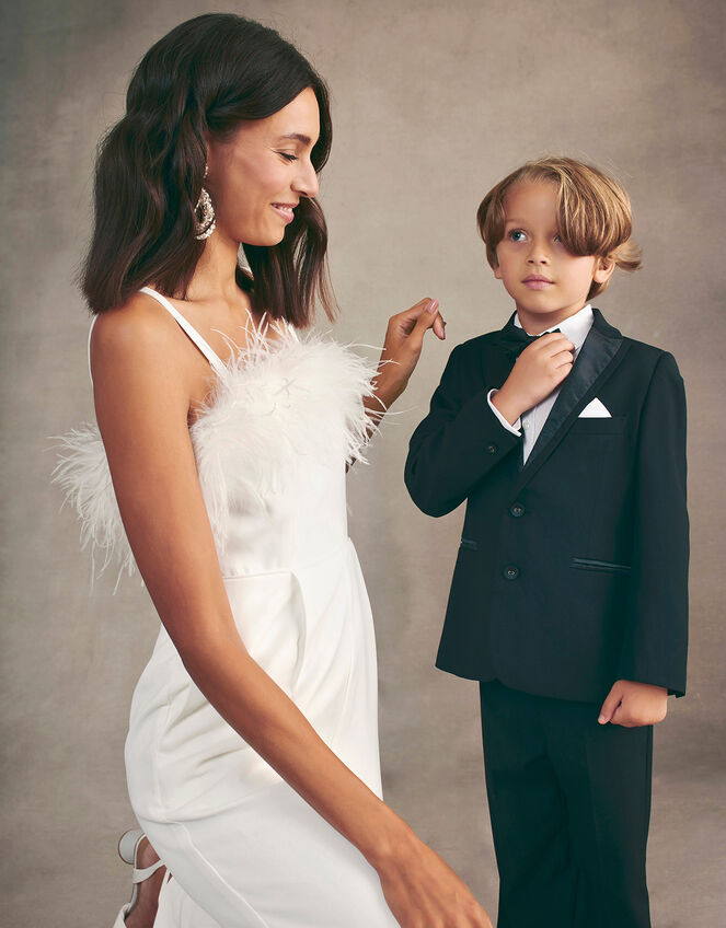Benjamin Tuxedo Suit Set, Black (BLACK), large